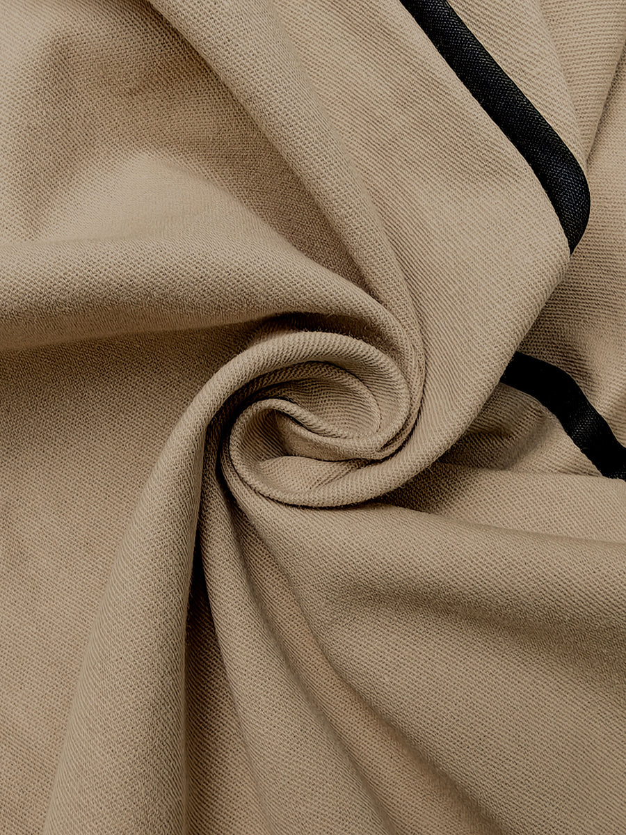 Wide-Leg Cropped Button-Detail Pocket Pants