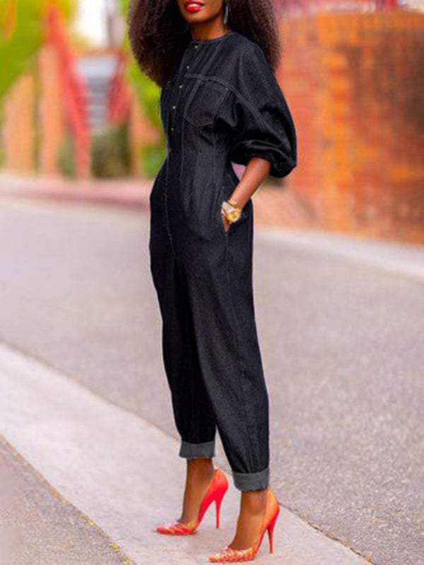 Round-Neck Jumpsuit