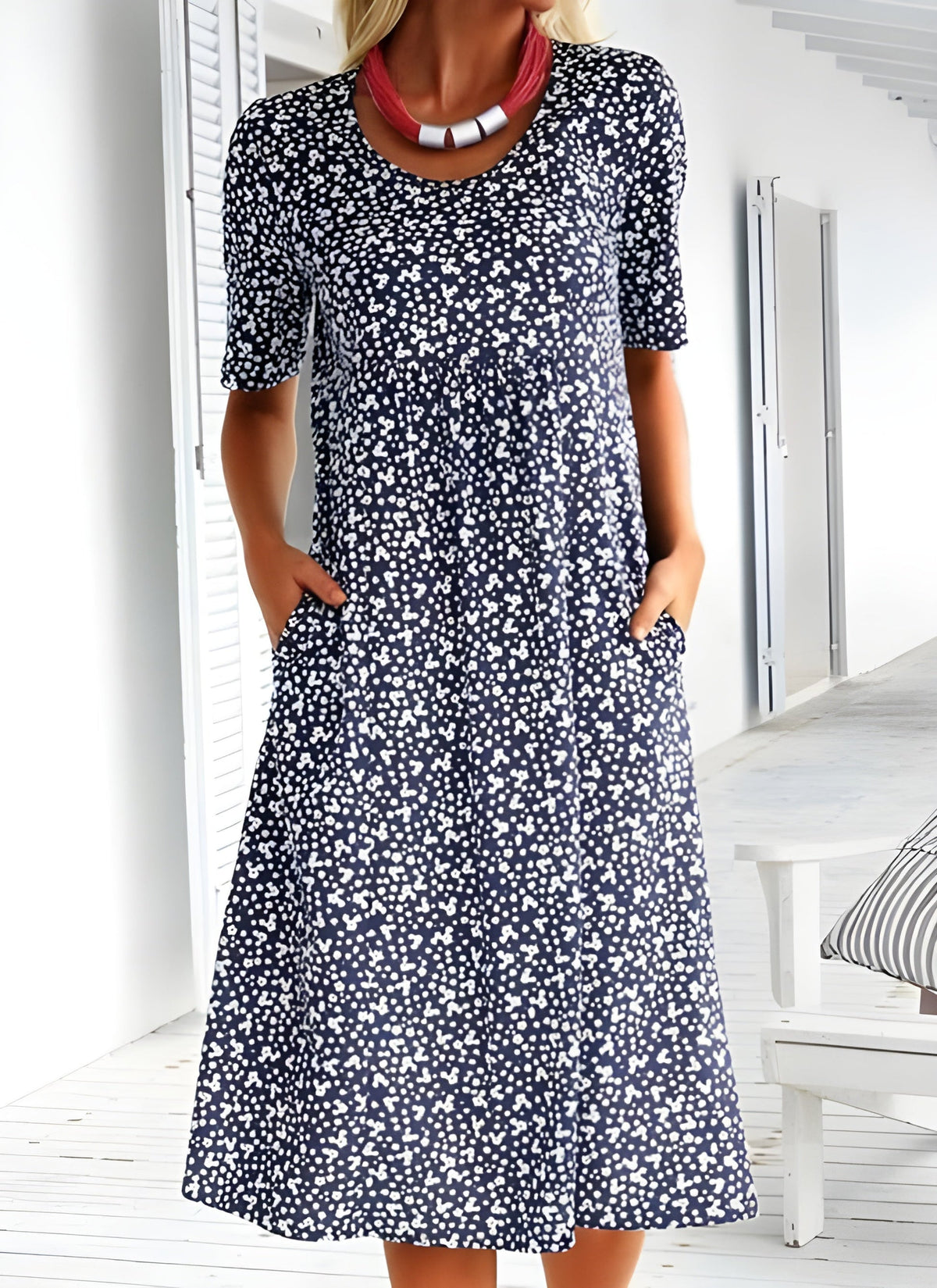 Qahira | Round Neck Dress