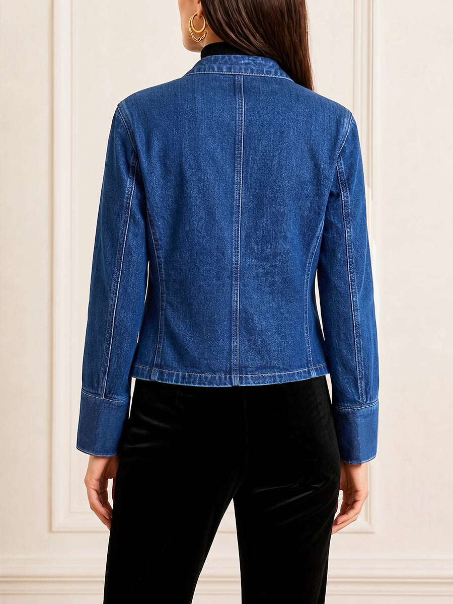 Button-Detail Long-Sleeve Jacket