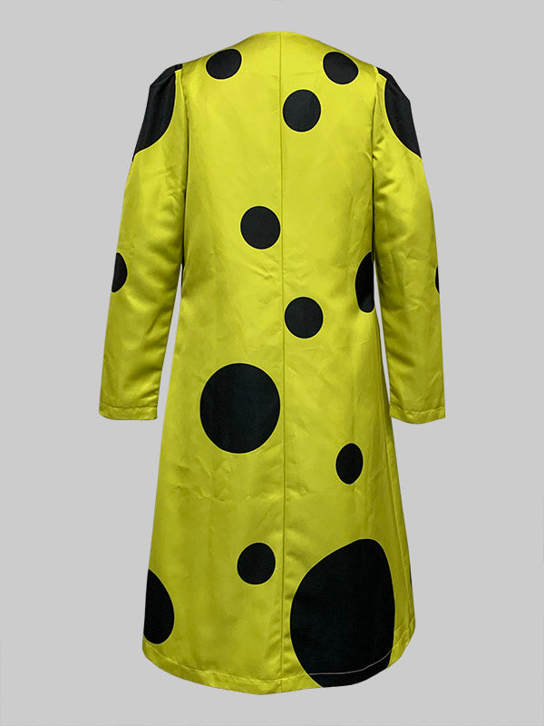 Round-Neck Pleated Long-Sleeve Relaxed Jacket