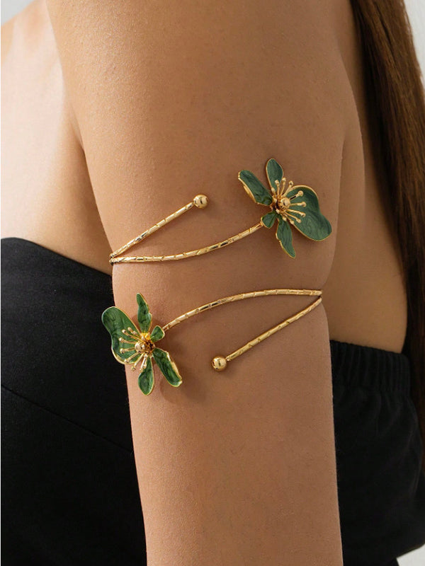 Adjustable Floral Cut-Out Armlet