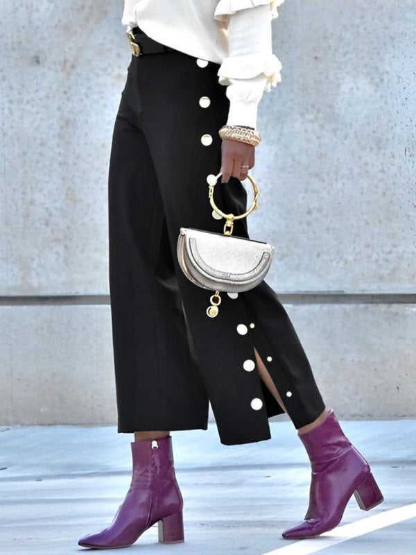 High-Waist Button-Detail Relaxed Belt