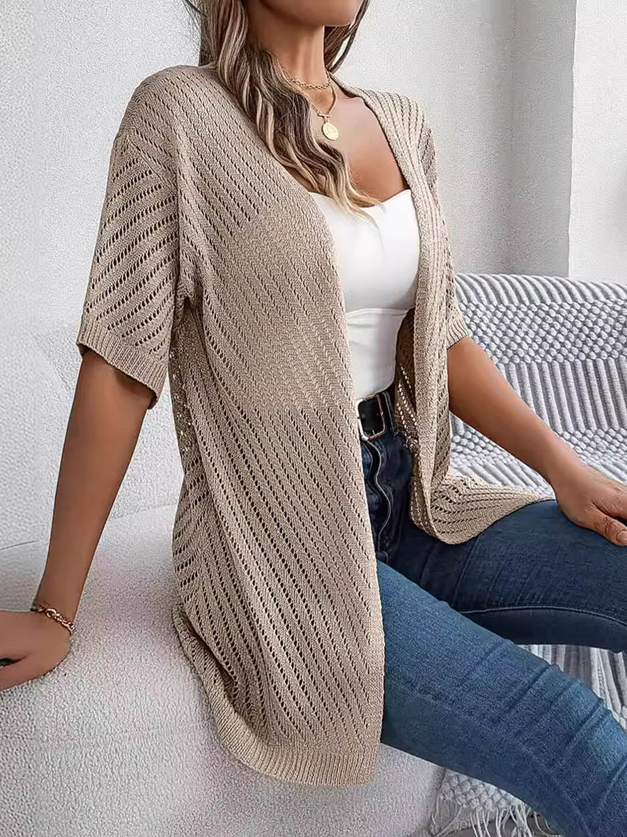 Cut-Out Relaxed Cardigan