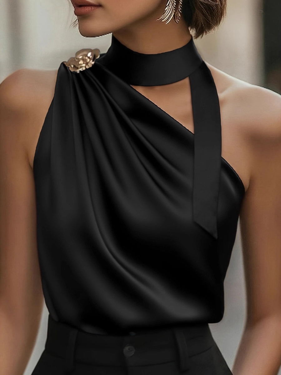 Asymmetric Sleeveless Relaxed Tank Top