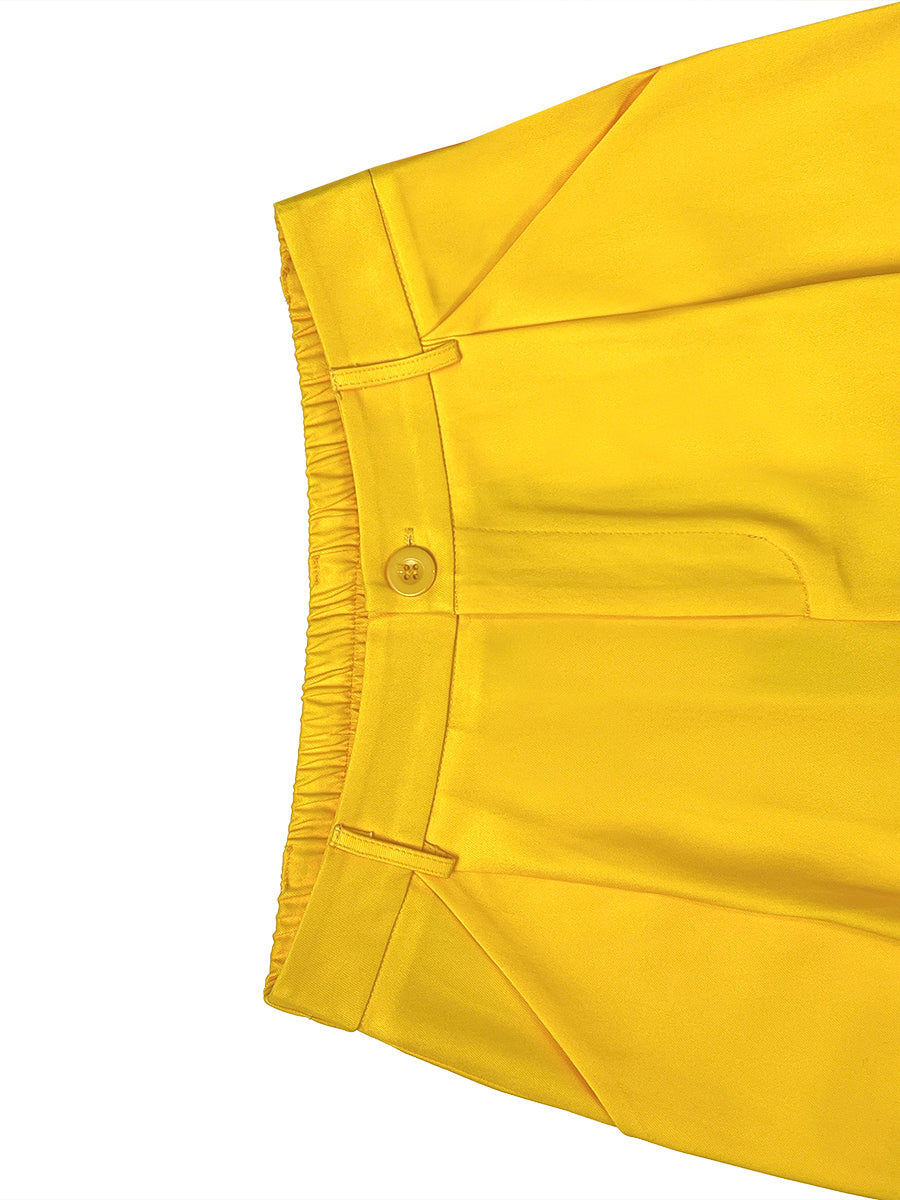 High-Waist Pocket Relaxed Contrast Pants