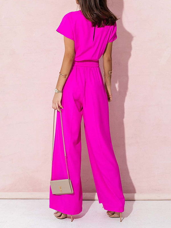 High-Waist V-Neck Pleated Belted Belt