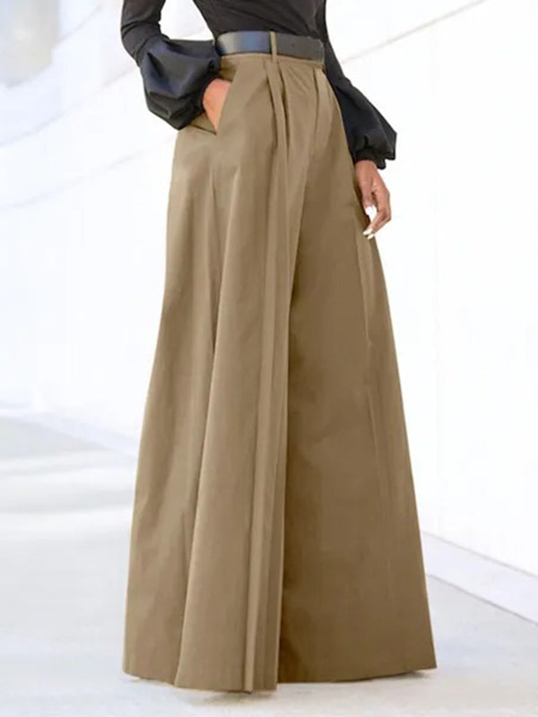 High-Waist Pleated Relaxed Pants