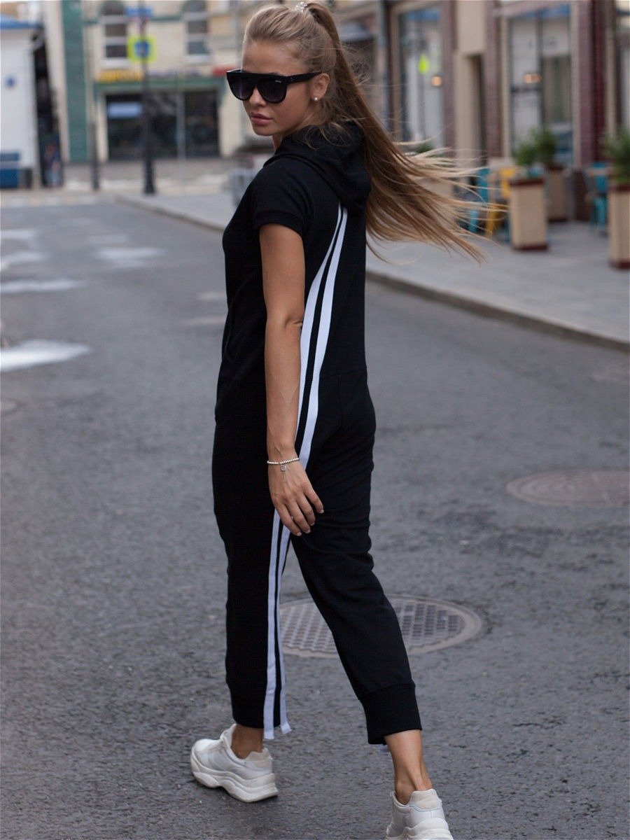 Hooded Zip Jumpsuit