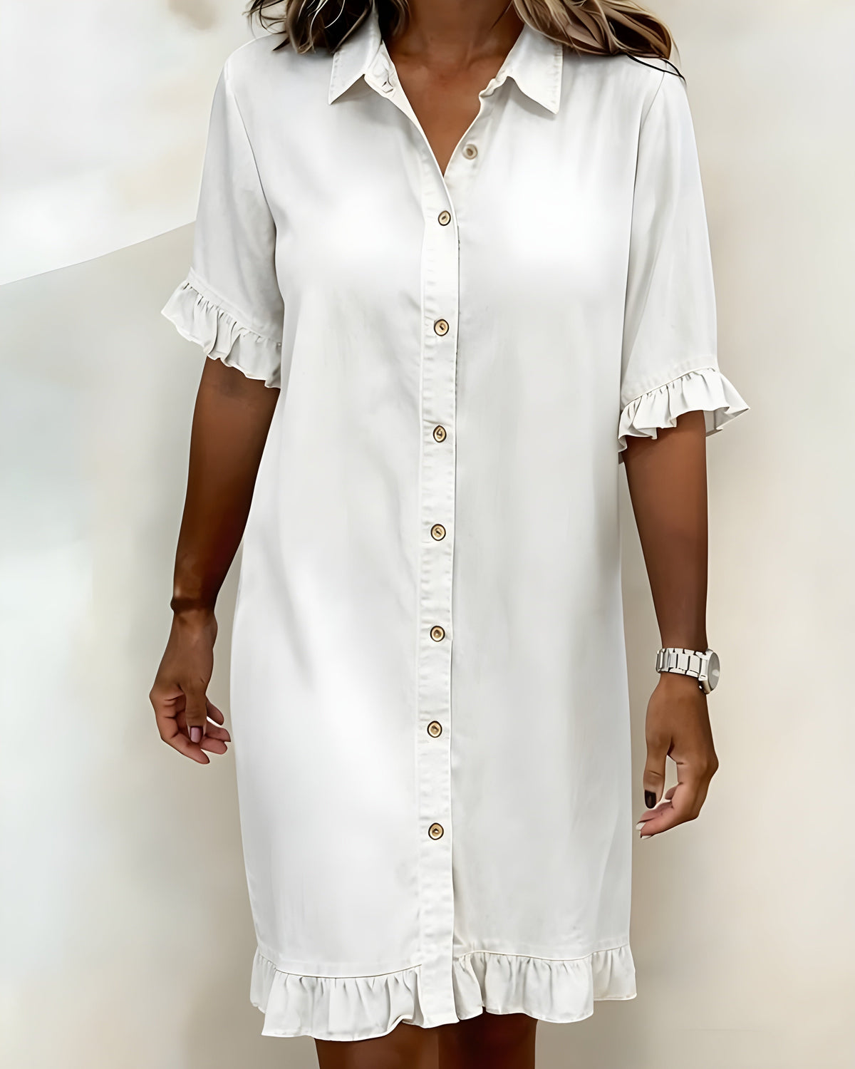 Katie | Effortlessly Ruched Denim Dress