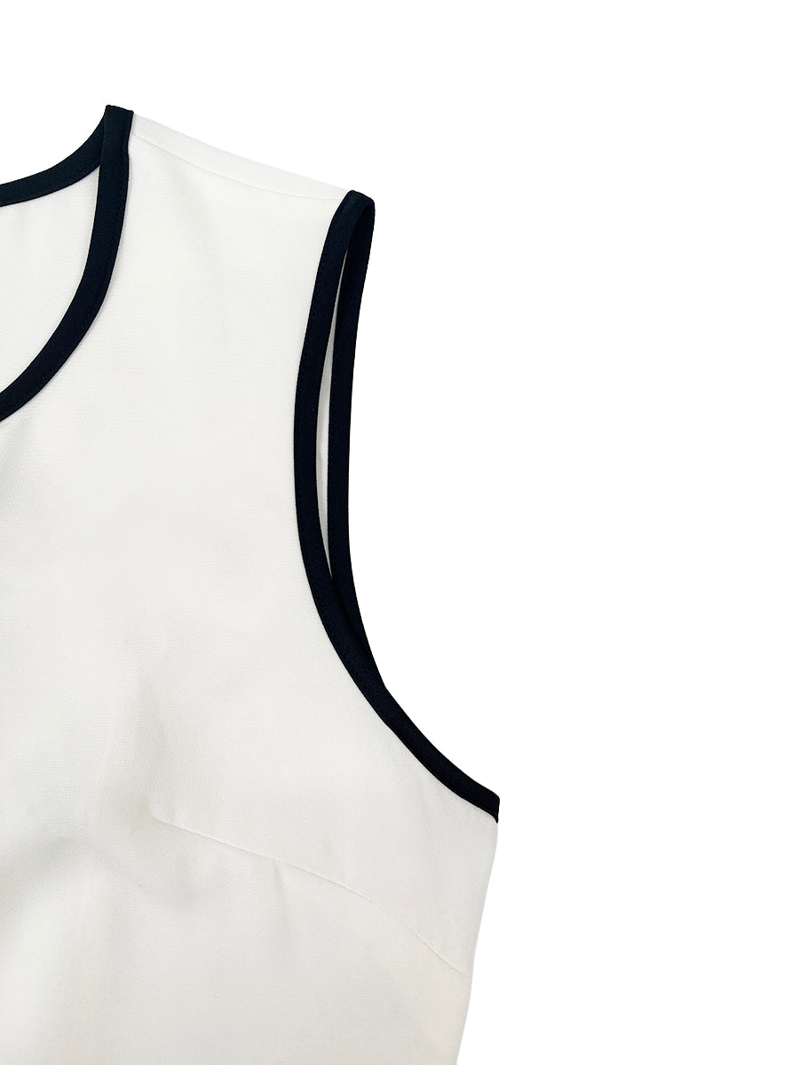 V-Neck Zip Pocket Sleeveless Jumpsuit