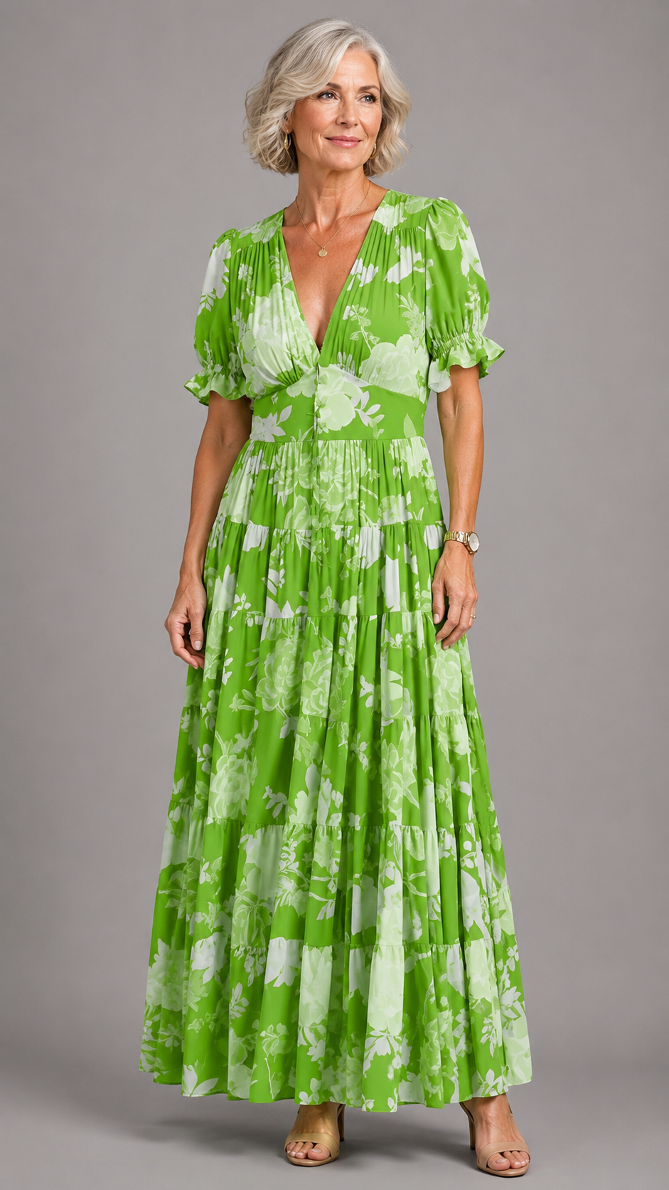 Alessia | Floral V-Neck Dress