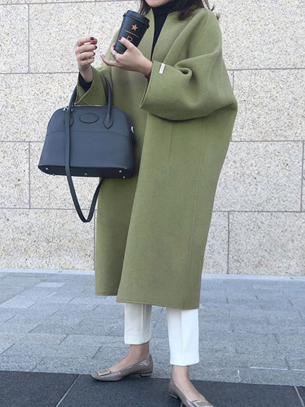 Long-Sleeve Relaxed Coat