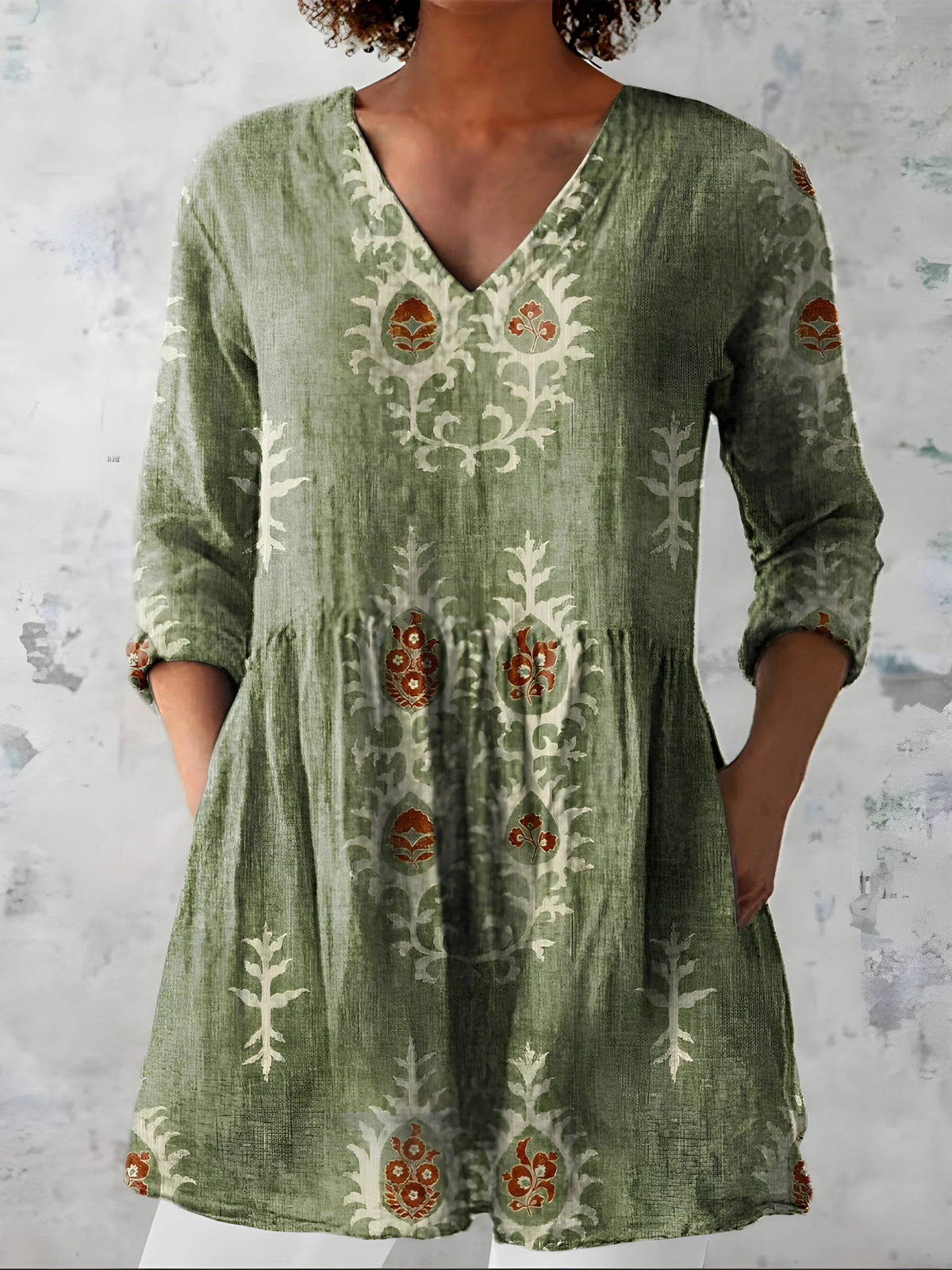 Willow| | Long V-Neck Blouse