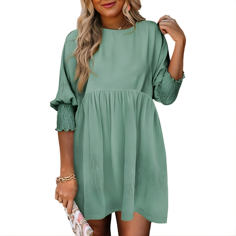 Dorothy | Crew Neck Loose Fit Mini Dress