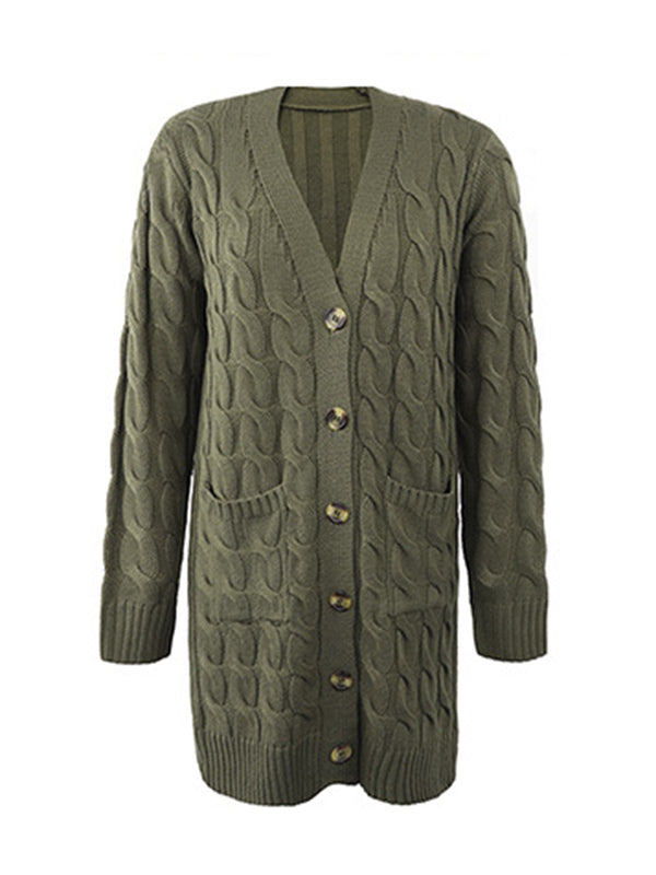 Button-Detail Relaxed Cardigan