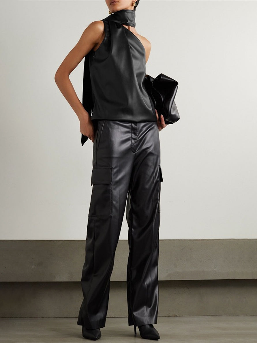 Asymmetric Sleeveless Vest