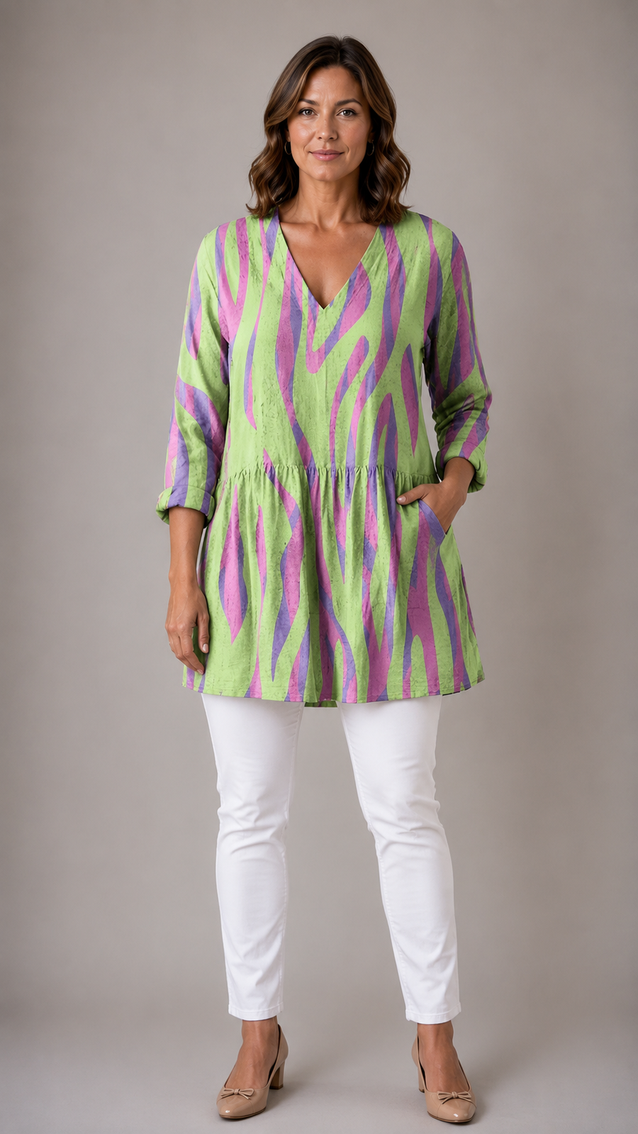 Lyla | Long V-Neck Blouse