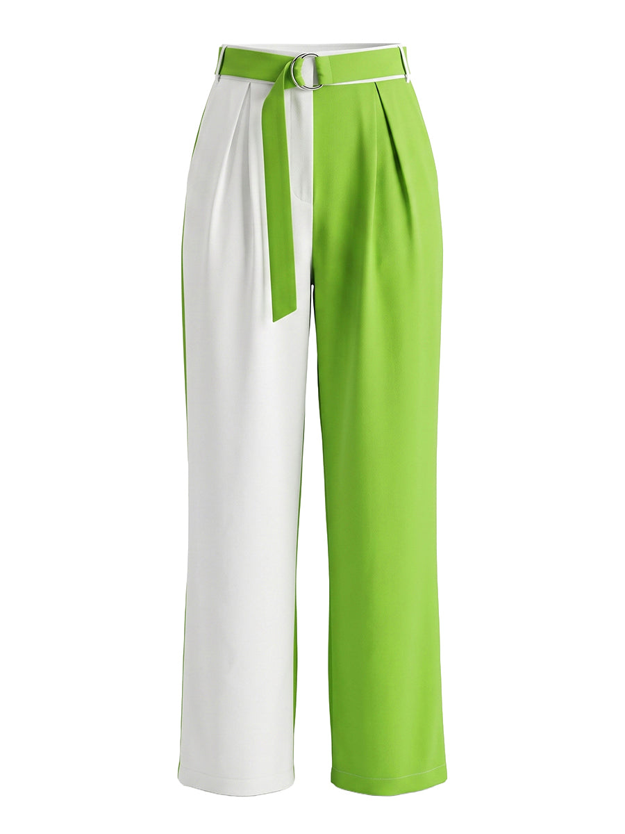 High-Waist Pleated Belted Pocket Belt