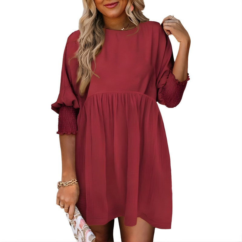 Dorothy | Crew Neck Loose Fit Mini Dress