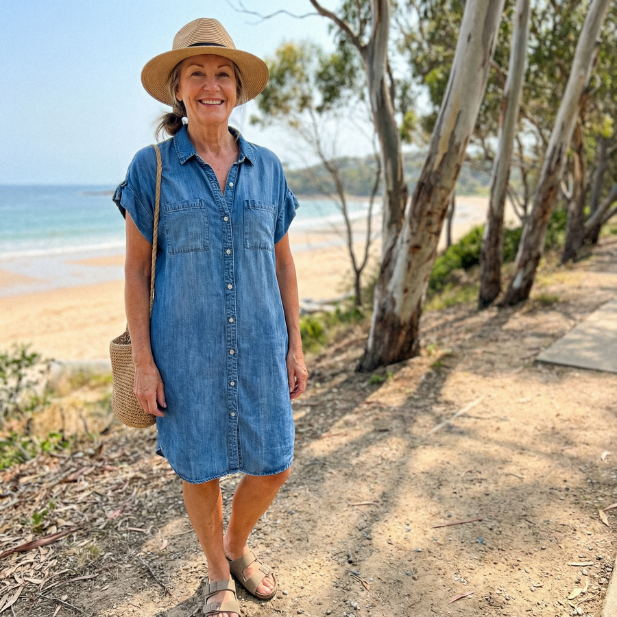 Natalie | Denim Print Dress