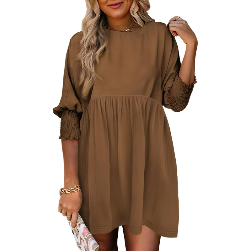 Dorothy | Crew Neck Loose Fit Mini Dress