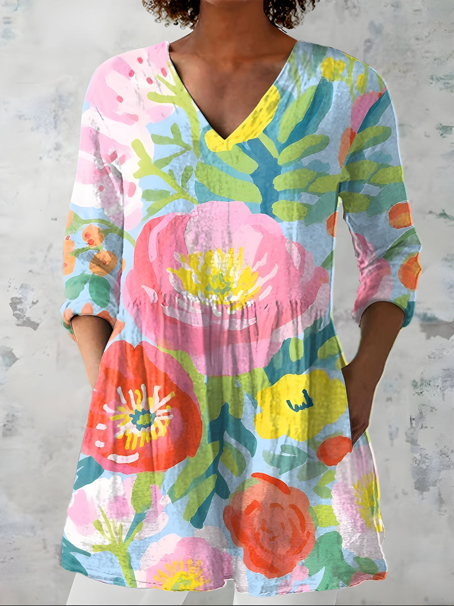Valerie | Long V-Neck Blouse