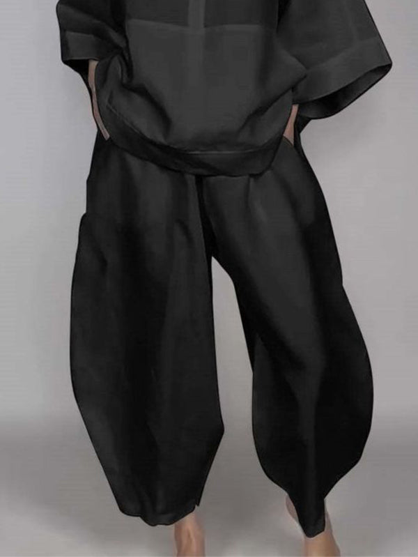 Wide-Leg Pocket Relaxed Pants