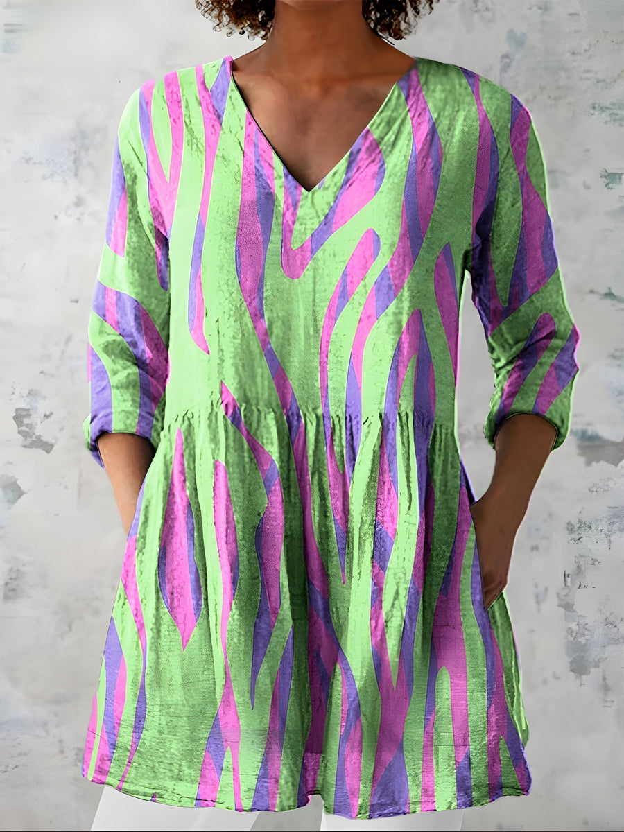 Lyla | Long V-Neck Blouse