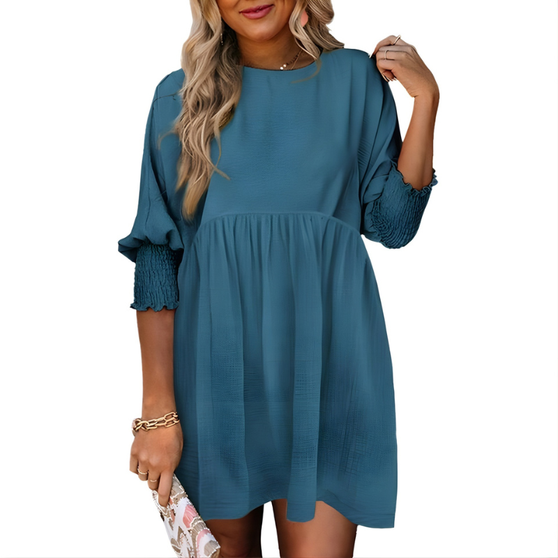 Dorothy | Crew Neck Loose Fit Mini Dress