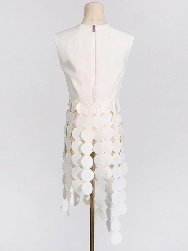 Round-Neck Fringe Sleeveless Vest