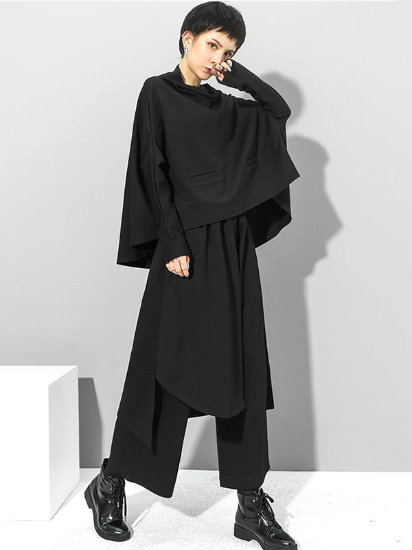 Wide-Leg Elastic Pants
