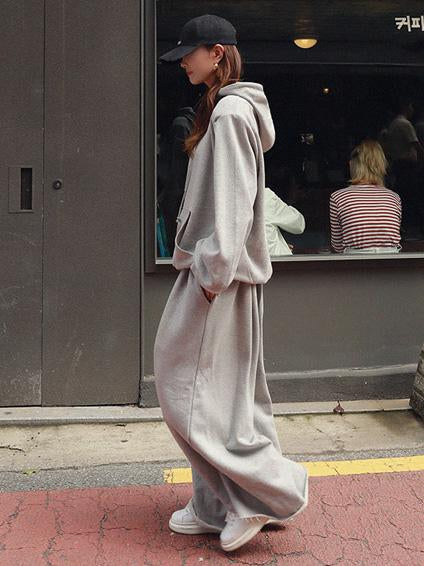 Wide-Leg Elastic Relaxed Pants