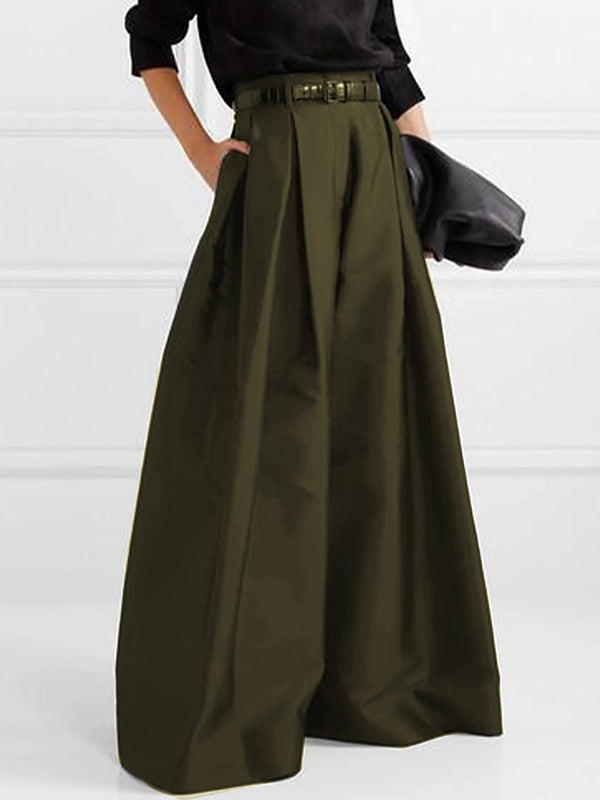 Wide-Leg Pleated Pants