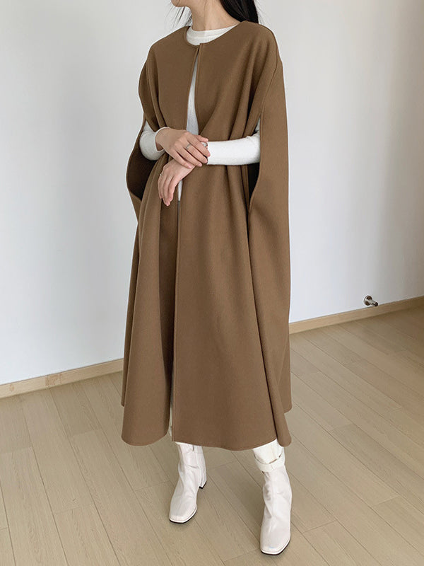 Round-Neck Sleeveless Relaxed Jacket