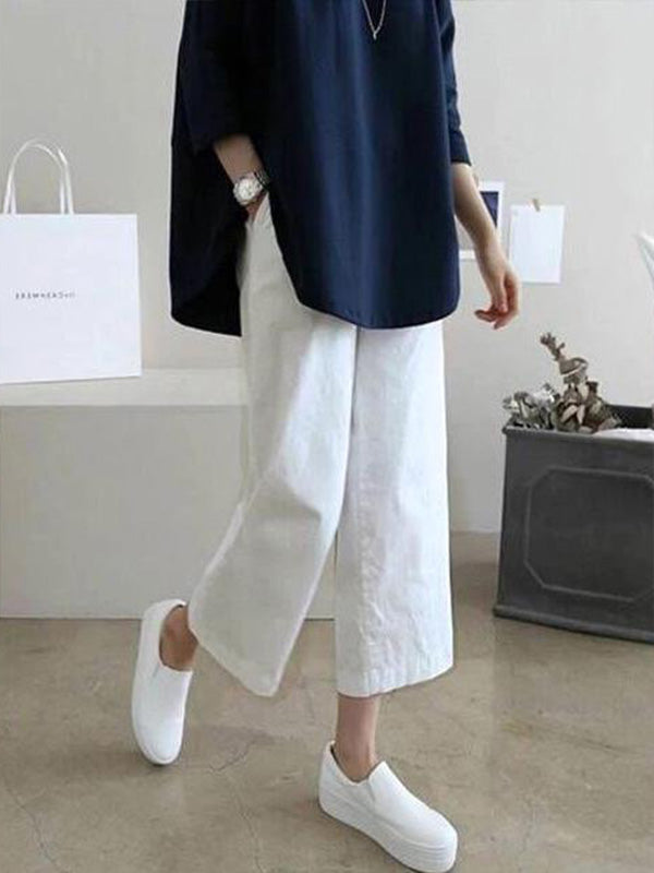 Wide-Leg Plus Size Relaxed Pants