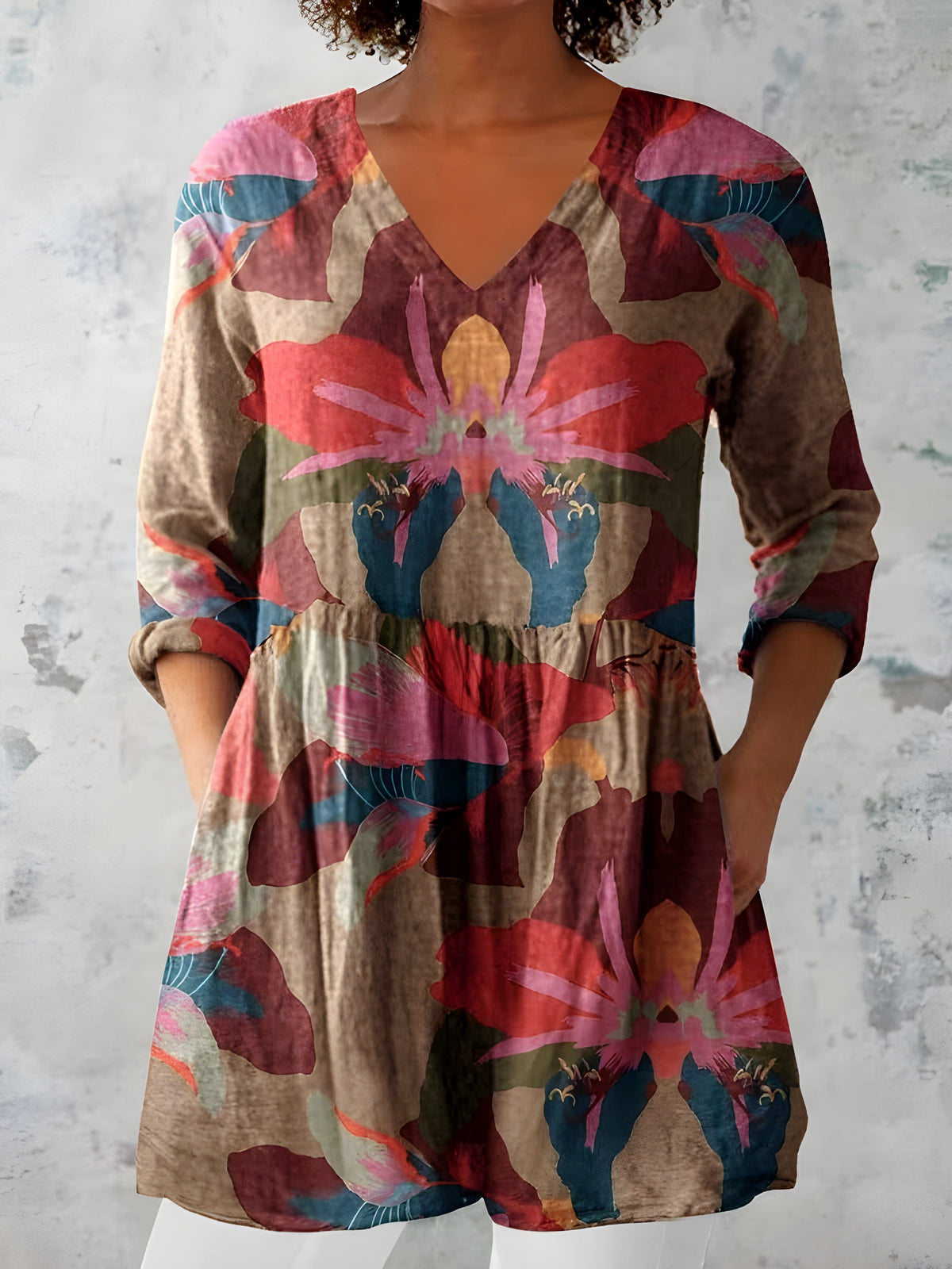 Cassidy | Long V-Neck Blouse