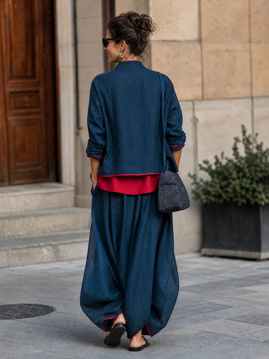 Wide-Leg Pocket Relaxed Pants