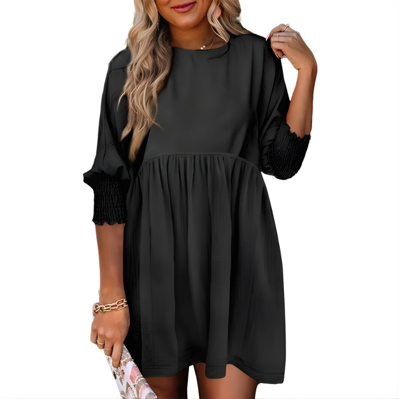 Dorothy | Crew Neck Loose Fit Mini Dress