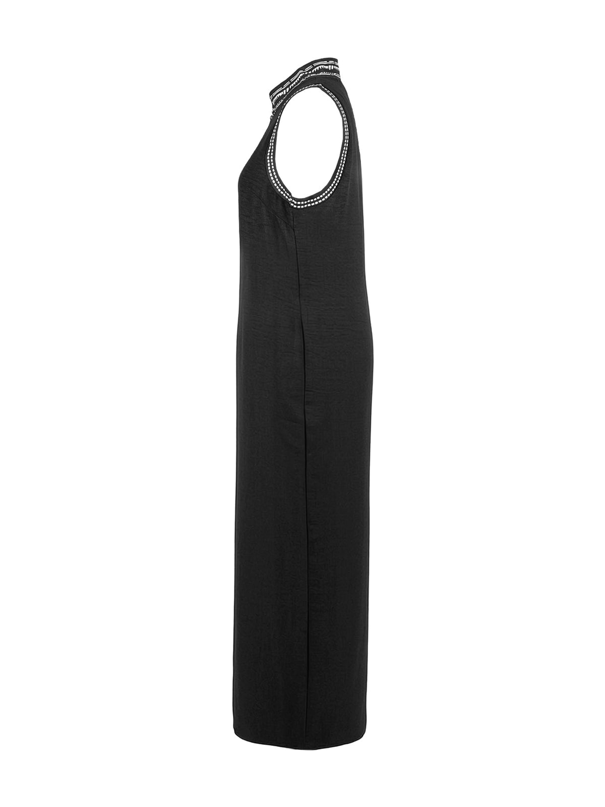 Wide-Leg Stand-Collar Zip Pocket Jumpsuit