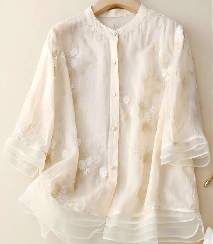 Clarice | Embroidered Cotton Blouse