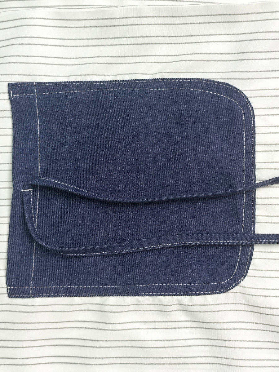 Striped High-Waist Button-Detail Pocket Pants