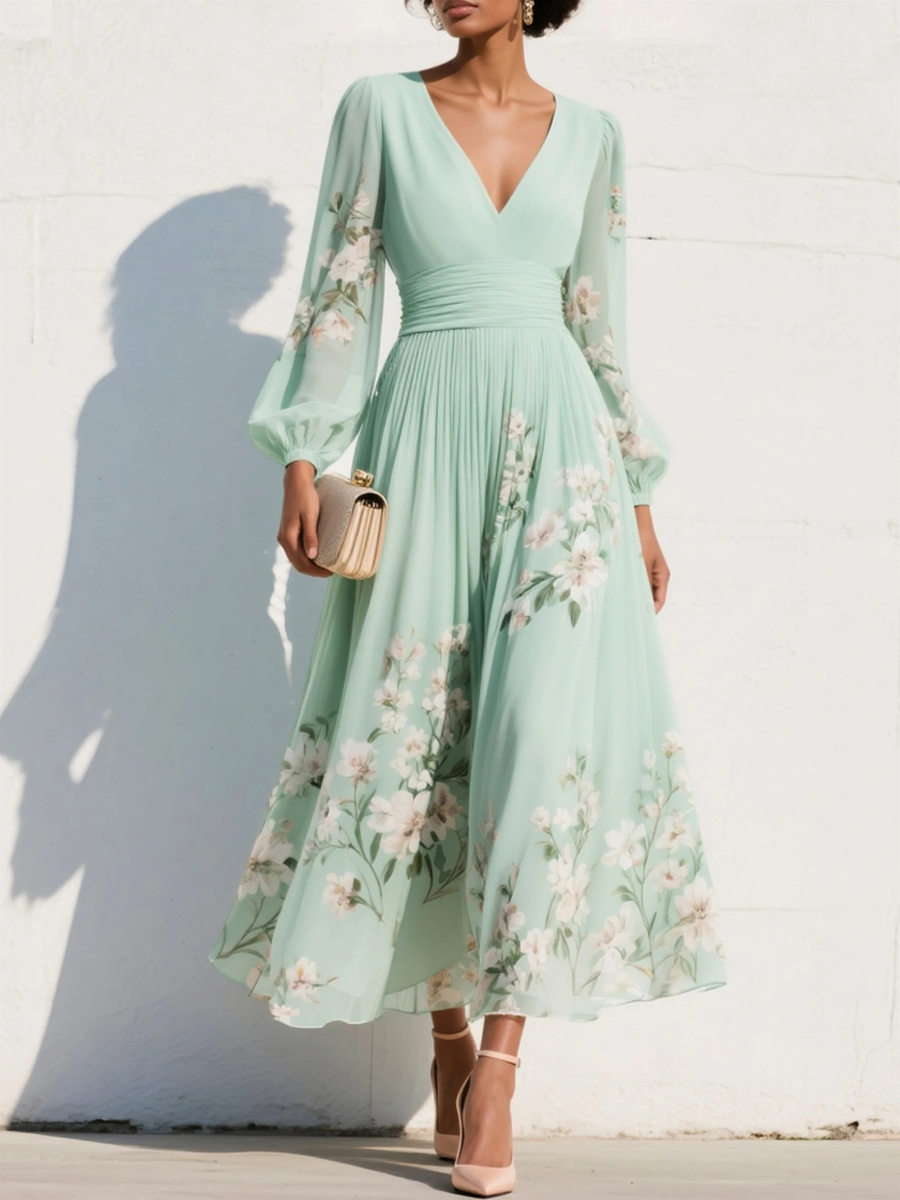 Willow | Flowing Floral Midi Dress