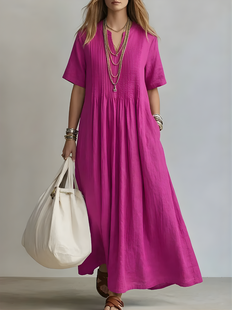 Genesis | Flowing V-Neck Maxi Dress