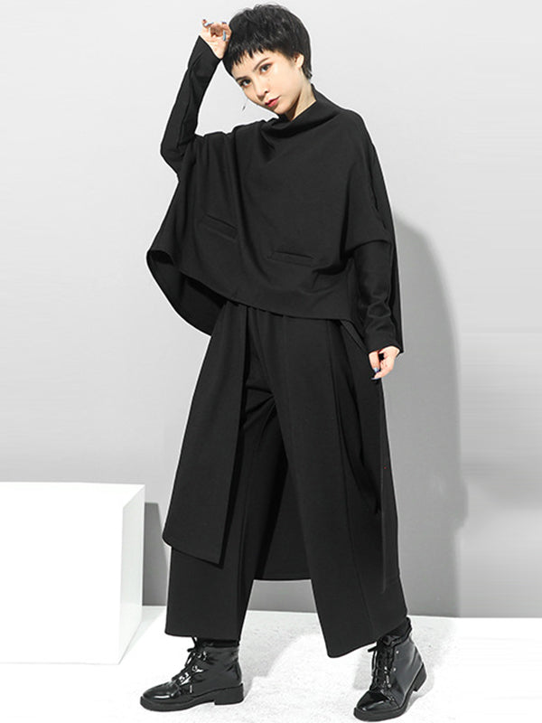 Wide-Leg Elastic Pants