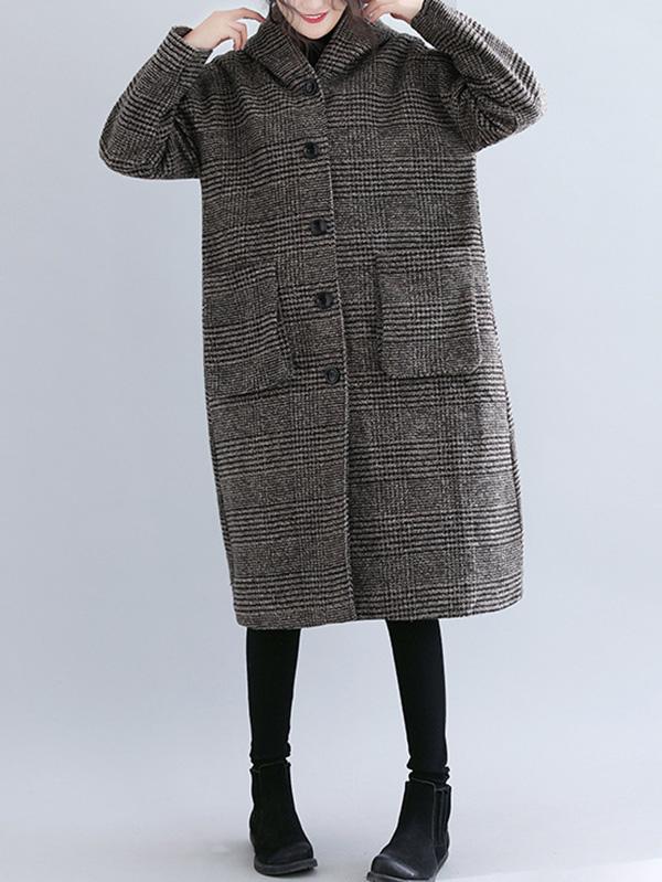 Checked Relaxed Coat