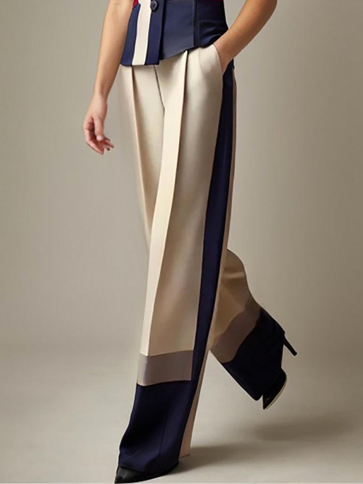 High-Waist Pocket Elastic Relaxed Pants