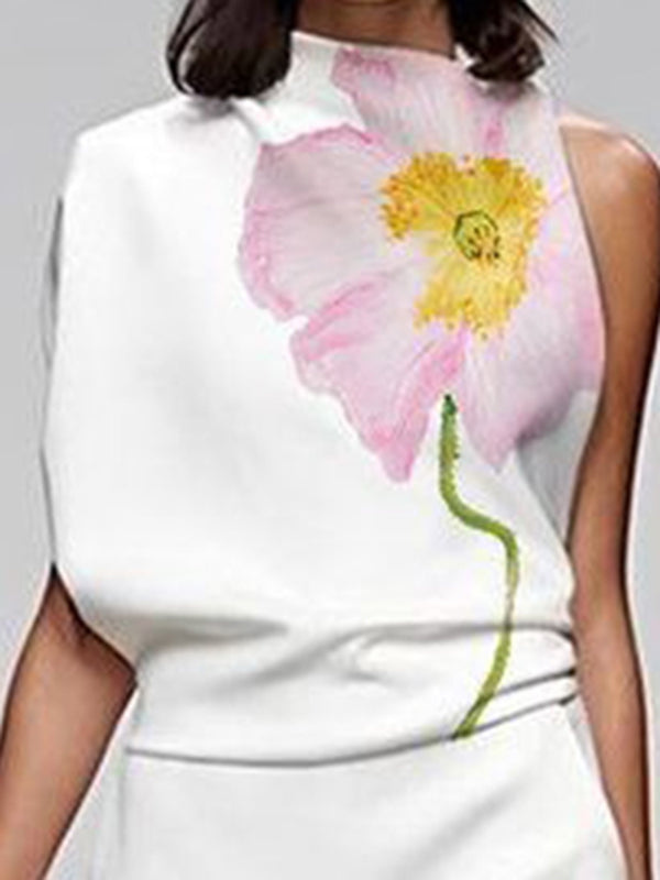 Floral Sleeveless Relaxed Vest