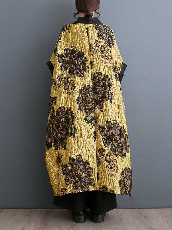 V-Neck Pleated Batwing Relaxed Jacket