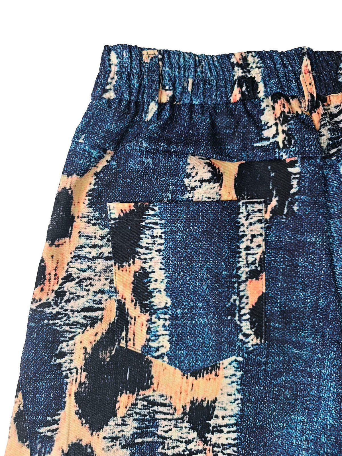 Leopard Print Wide-Leg High-Waist Button-Detail Pants